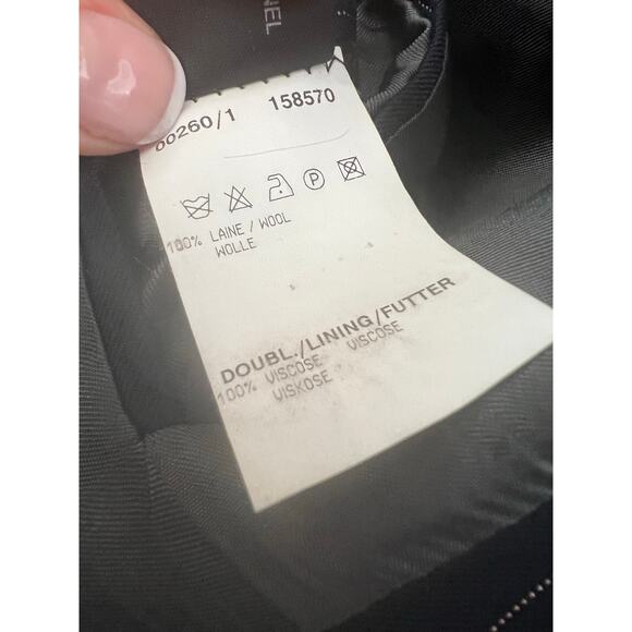 Holland & Sherry 100% Wool 2 Pc Suit Dark Blue Pastel Pinstripes Size 40 36 JP - Picture 6 of 12